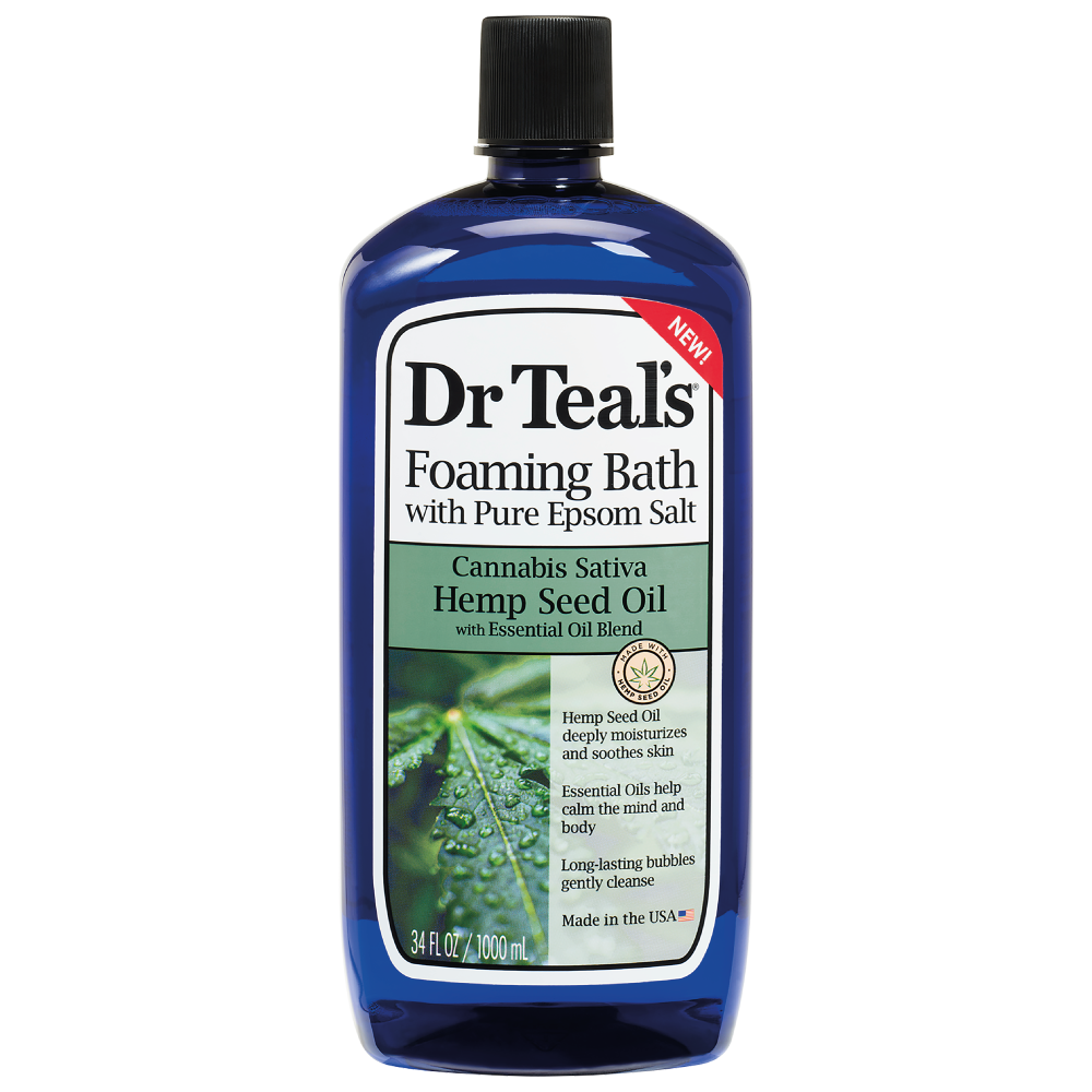 Dr Teal s Pure Epsom Salt Foaming Bath Calm Balance With Hemp Seed 